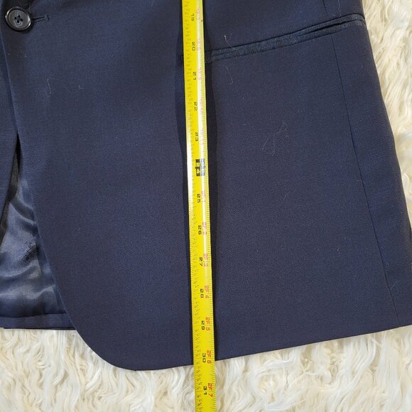 Ryan Seacrest Distinction Mens100% Wool Navy Blazer - Size 46R - Picture 10 of 14